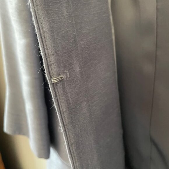 Jacques Vert VTG Jacket -metallic Gray -cropped tailord - Size 10 - Picture 2 of 9